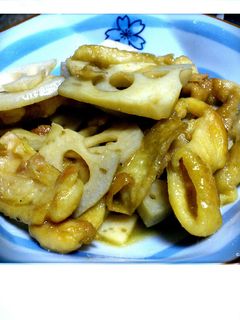 鶏皮とレンコンの炒め物-レシピのメイン写真
