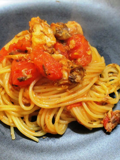 激早☆濃厚☆さば水煮缶とトマトのパスタ☆-レシピのメイン写真