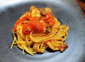 激早☆濃厚☆さば水煮缶とトマトのパスタ☆-レシピのメイン写真