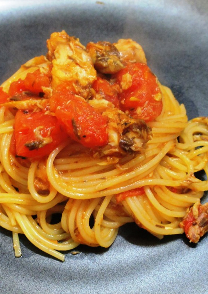 激早☆濃厚☆さば水煮缶とトマトのパスタ☆-レシピのメイン写真