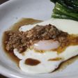 朝ランチ目玉焼きのウスター甘酒ソースかけ