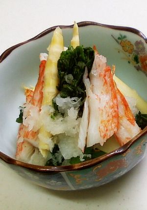 「香り箱」たけのこ菜の花のおろし和え-レシピのメイン写真