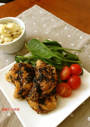 黒胡麻が香ばしい！鶏むね肉の甘酢だれ-レシピのメイン写真