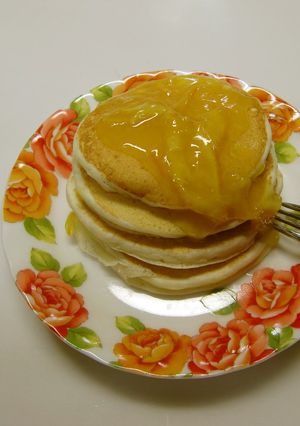 パンケーキに＊ラ-マバタ-ｂｙナターシャ-レシピのメイン写真
