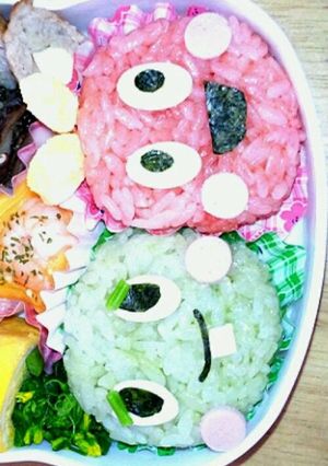 ガチャピン&ムックのお弁当-レシピのメイン写真