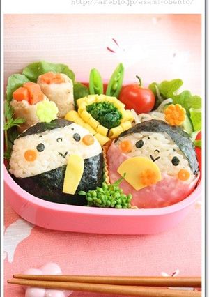 ひな祭りキャラ弁＊簡単まんまるお雛様-レシピのメイン写真