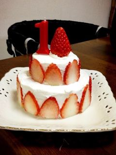 1歳のお誕生日ケーキ-レシピのメイン写真