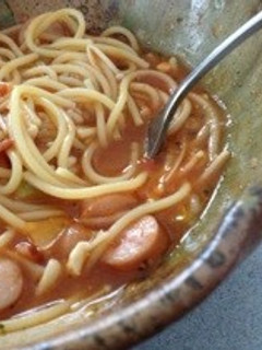 めちゃ簡単ミネストローネスパゲティ-レシピのメイン写真