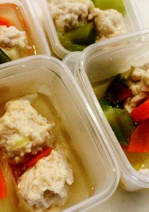 離乳食後期～ふわふわ豆腐と鶏団子汁-レシピのメイン写真