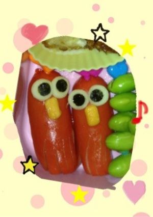 赤ウインナーでエルモ風☆-レシピのメイン写真