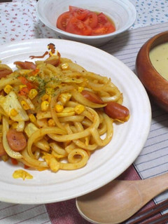 ジャンバラヤ風焼きうどん-レシピのメイン写真
