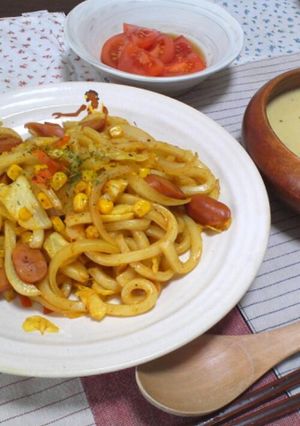 ジャンバラヤ風焼きうどん-レシピのメイン写真