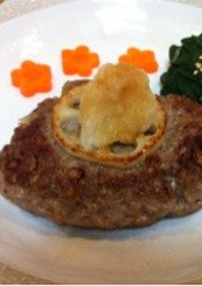 花粉症対策メニュー！和風 蓮根ハンバーグ-レシピのメイン写真