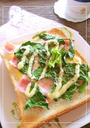 ホウレン草×ベーコン×チーズのトースト-レシピのメイン写真