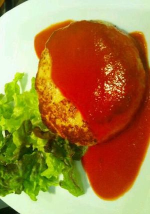 ヘルシー簡単チキンハンバーグ-レシピのメイン写真