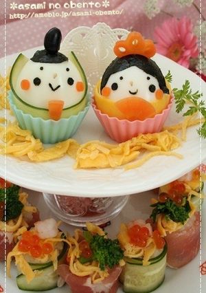 ひな祭り＊お雛様寿司オードブル・キャラ弁-レシピのメイン写真
