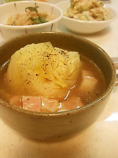 キャベツとベーコンの簡単スープ♪-レシピのメイン写真