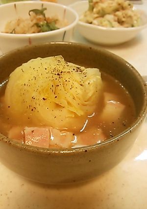 キャベツとベーコンの簡単スープ♪-レシピのメイン写真