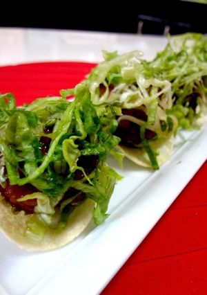 甘辛肉団子のレタスまぶし♪-レシピのメイン写真