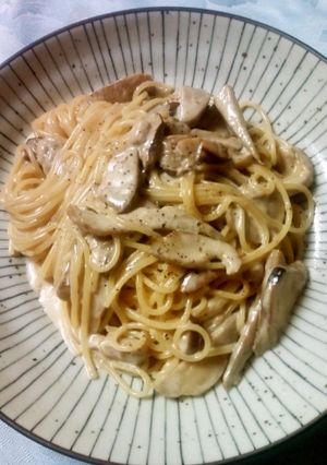 生ポルチーニ茸のクリームパスタ-レシピのメイン写真