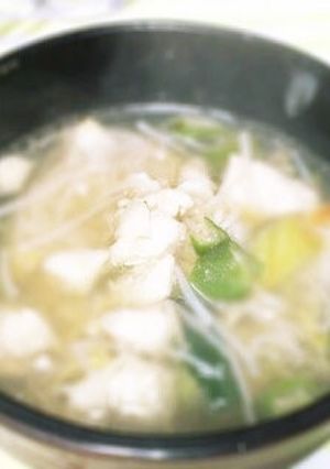 一石二鳥♡鶏ともやしのすまし雑煮-レシピのメイン写真