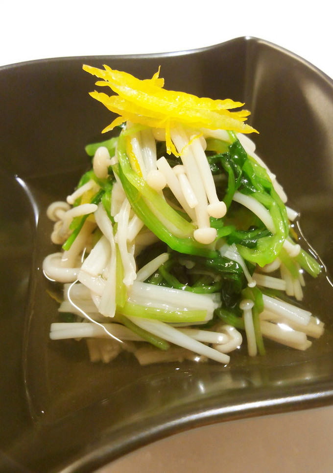 三つ葉とえのきの煮びたし★柚子風味-レシピのメイン写真