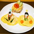 ちらし寿司でお雛様とお内裏様☆