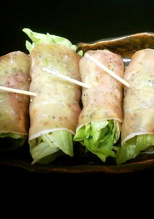 生ハム野菜ロールサラダ（バジルソルト）-レシピのメイン写真