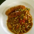 ソーセージとグリンピースの煮込み英国風