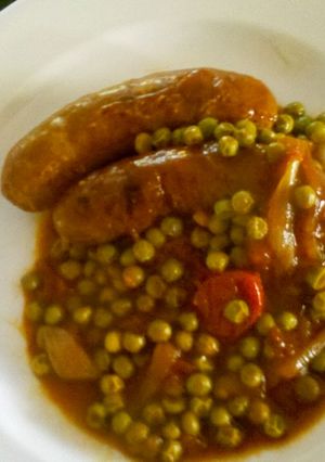 ソーセージとグリンピースの煮込み英国風-レシピのメイン写真