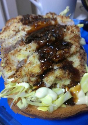 ☆難易度S級☆マヨトンカツトースト-レシピのメイン写真