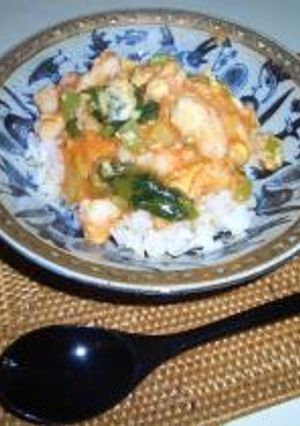海老と卵のケチャップ丼-レシピのメイン写真