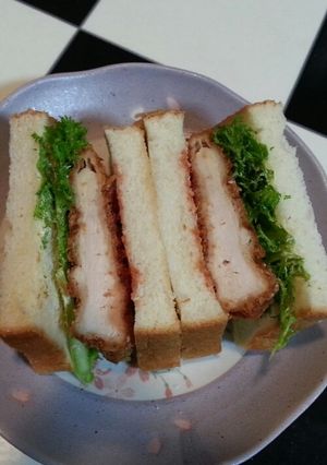 チキンカツとわさび菜のサンドイッチ-レシピのメイン写真