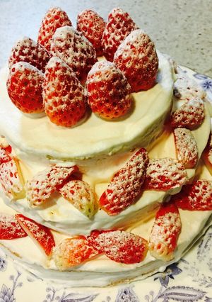 スポンジ1台で☆3段デコレーションケーキ-レシピのメイン写真