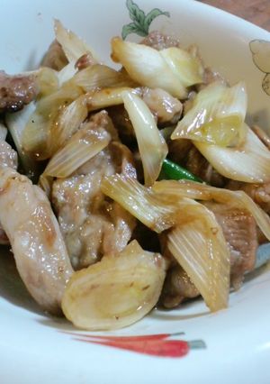 長ネギが甘い豚肩ロースとの炒め物-レシピのメイン写真