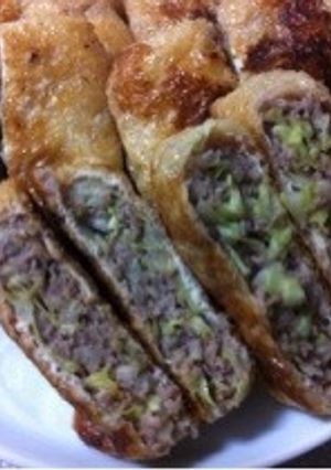 ボリューム満点！油揚げ餃子-レシピのメイン写真