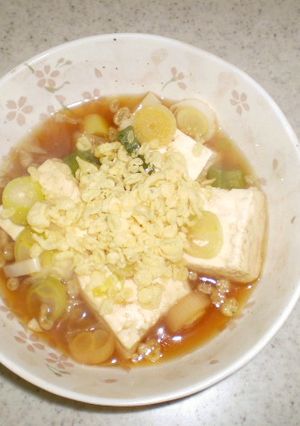 天かす入り煮やっこ-レシピのメイン写真