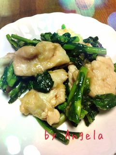 ☆菜の花と鶏肉の香味炒め☆-レシピのメイン写真