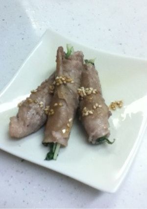 水菜の豚肉巻☆手作り簡単タレ♫-レシピのメイン写真