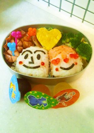 キャラ弁☆アンパンマン♡ラブラブ弁当-レシピのメイン写真