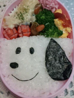 簡単キャラ弁♡スヌーピー♡-レシピのメイン写真