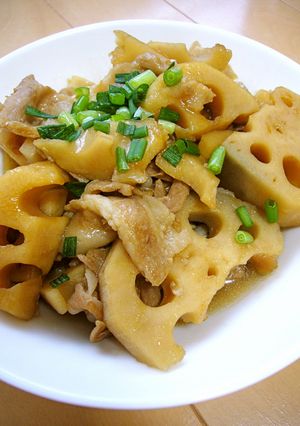 ご飯がすすむ〜♡簡単♪蓮根と豚肉の甘辛煮-レシピのメイン写真