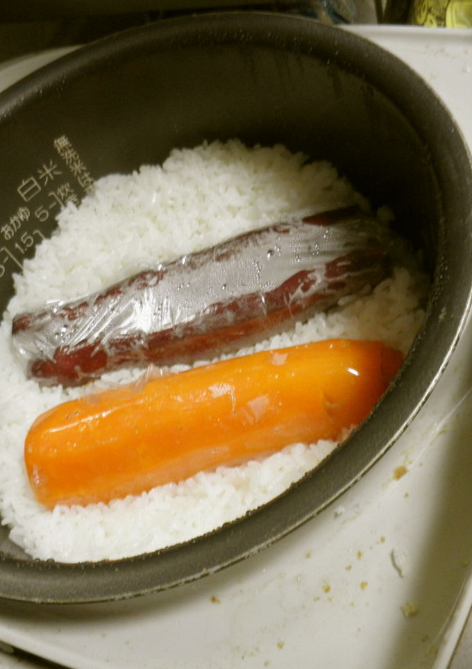 簡単、炊飯とついでに蒸し野菜-レシピのメイン写真