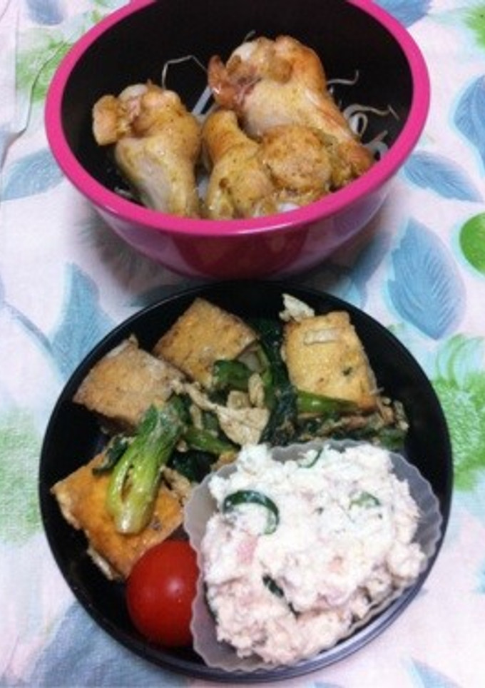厚揚げと小松菜の炒め物-レシピのメイン写真