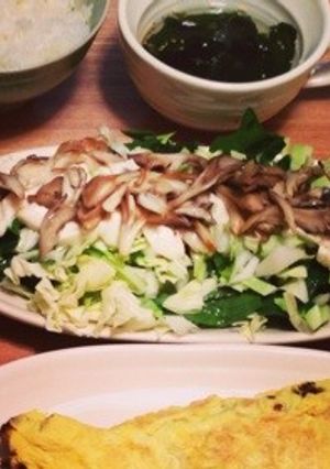 舞茸サラダ( •ॢ◡-ॢ)-♡-レシピのメイン写真
