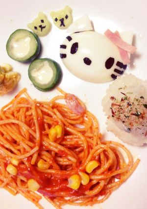 キャラ弁☆キティ-レシピのメイン写真