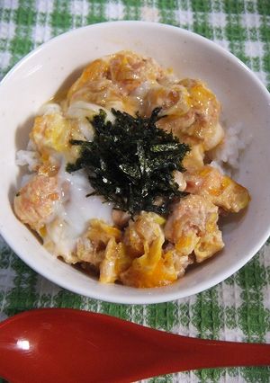 レンジで1分40秒！ほんだし親子丼-レシピのメイン写真