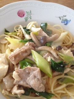 豚肉とネギの和風パスタ-レシピのメイン写真