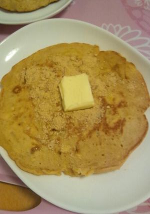 薩摩芋と林檎ときな粉入りホットケーキ-レシピのメイン写真