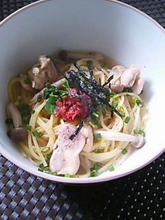 和風♡梅鶏スープパスタ-レシピのメイン写真